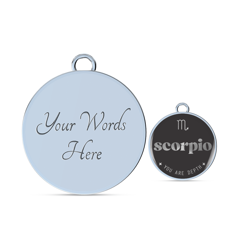 Engraved Steel Scorpio Zodiac Bracelet