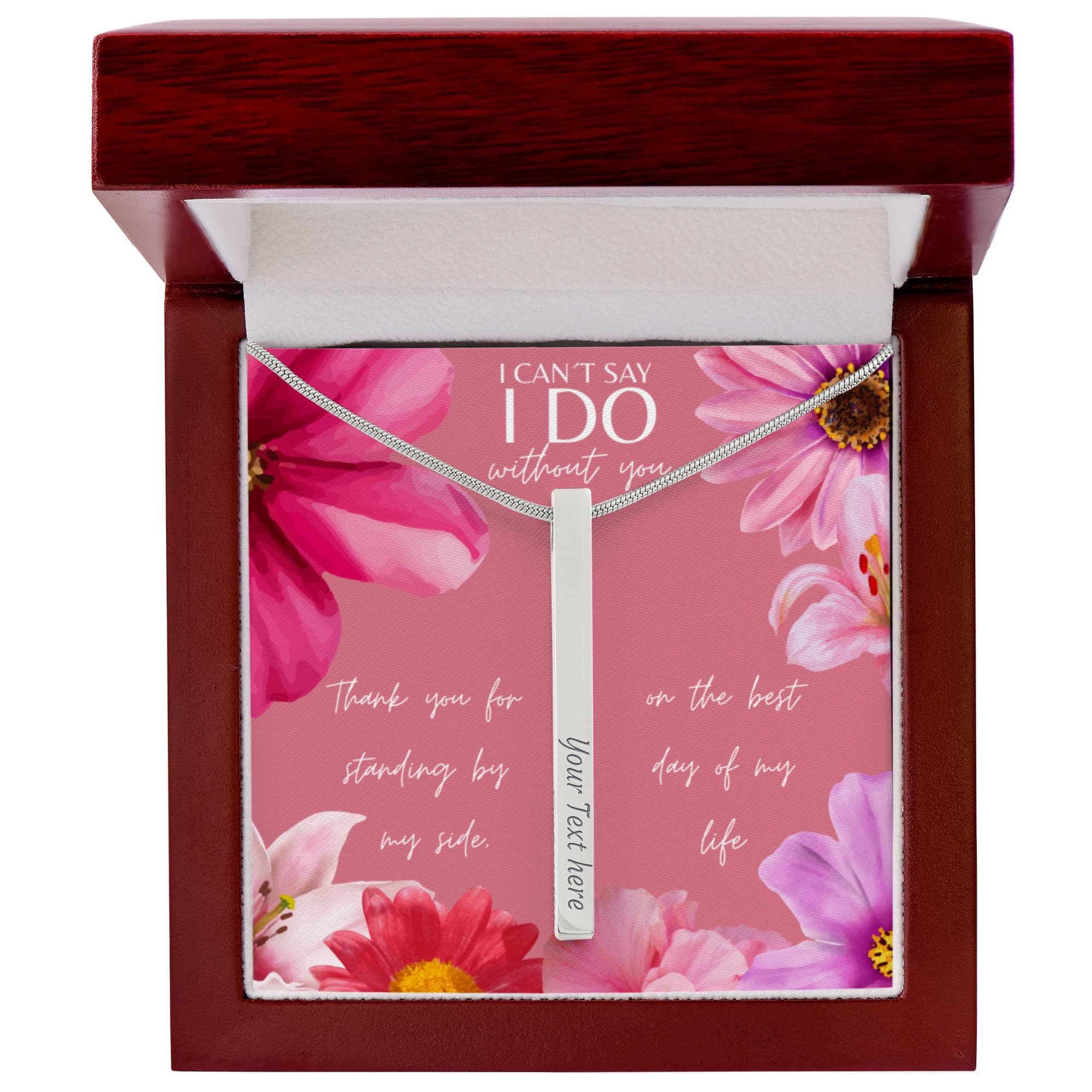 Personalized Bridesmaid 4-Sided Bar Necklace 03