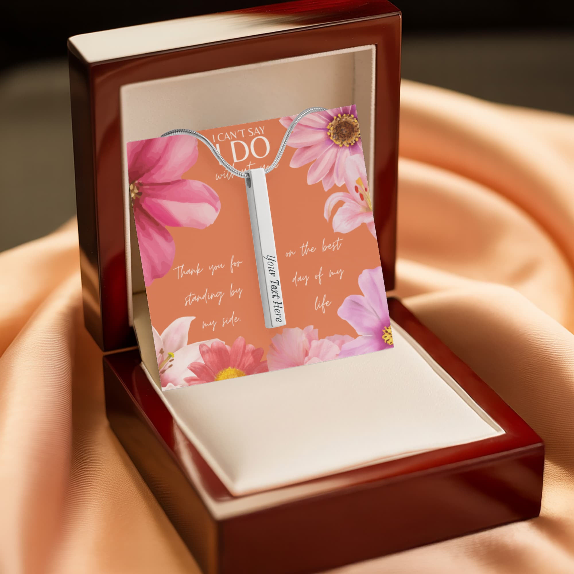Personalized Bridesmaid 4-Sided Bar Necklace 02