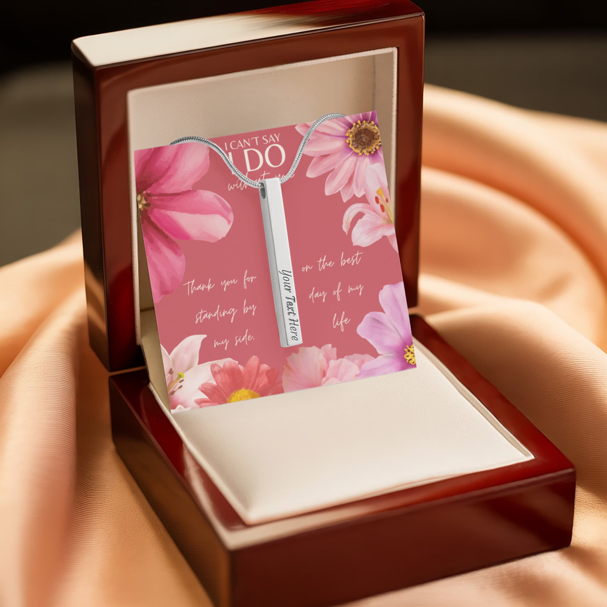 Personalized Bridesmaid 4-Sided Bar Necklace 05