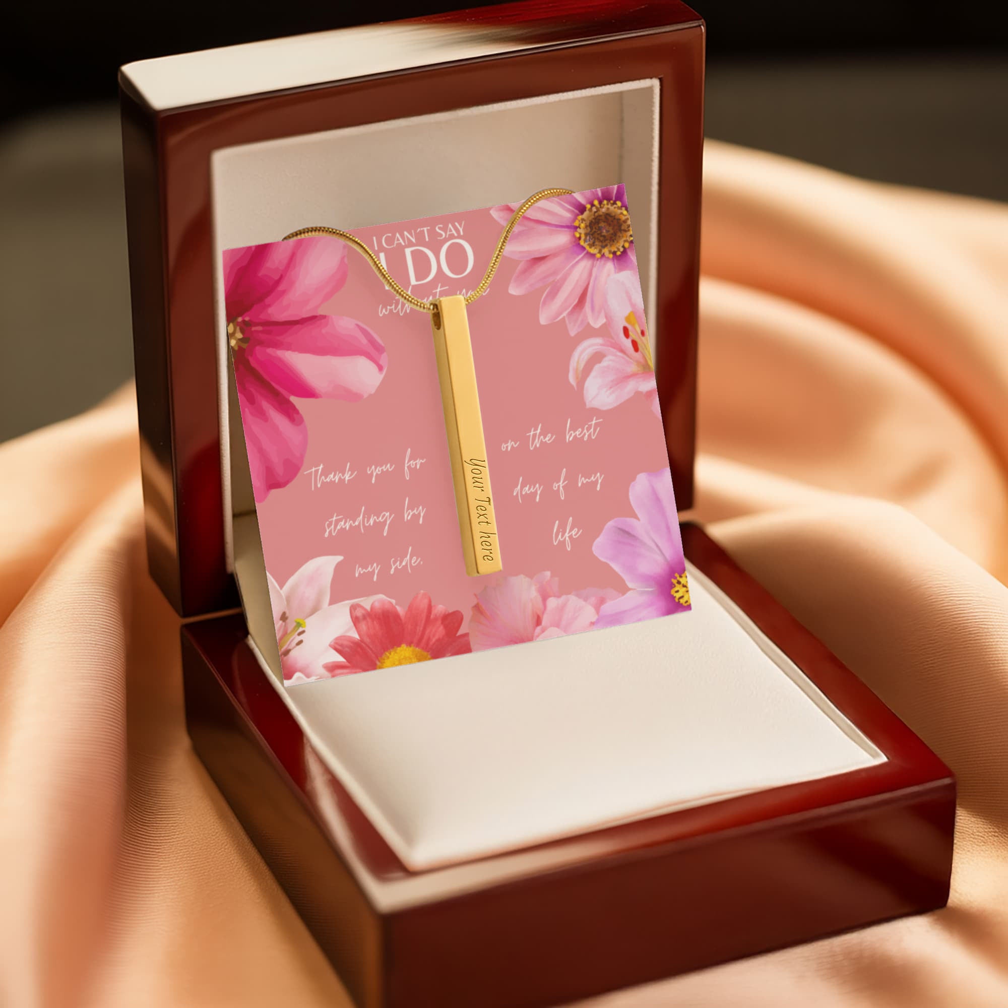 Personalized Bridesmaid 4-Sided Bar Necklace 03