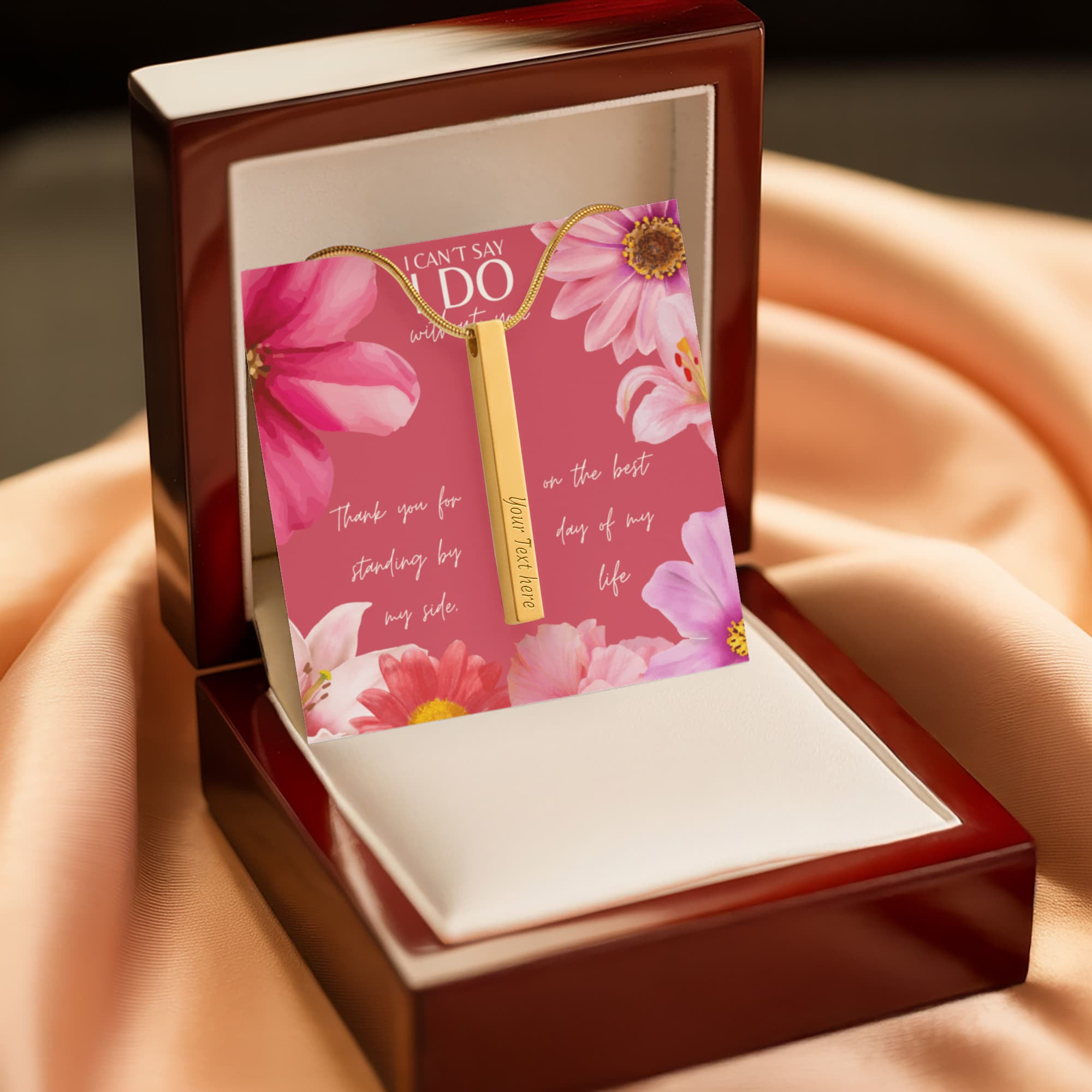 Personalized Bridesmaid 4-Sided Bar Necklace 05