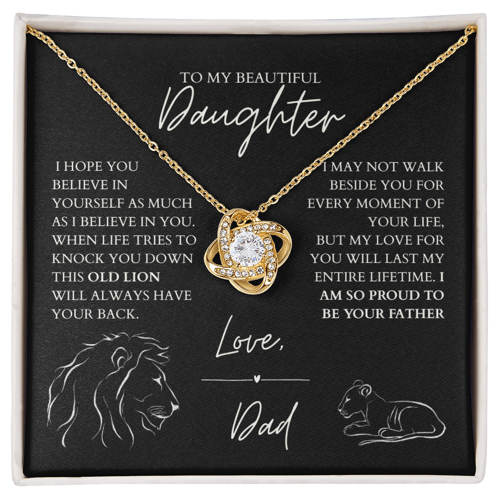 To My Daughter - Zirconia Stone Necklace