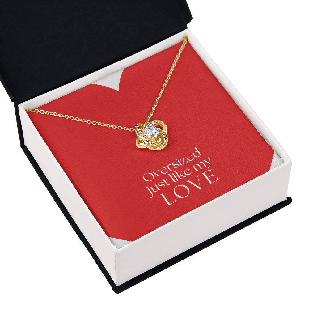 Oversize Heart - Zirconia Stone Necklace Just like My Heart