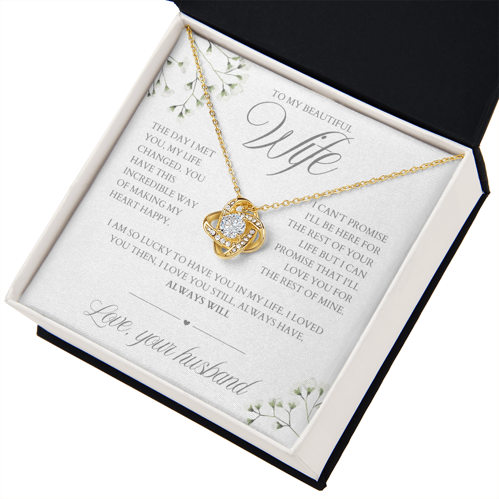To My Wife - Zirconia Stone Necklace Delicate