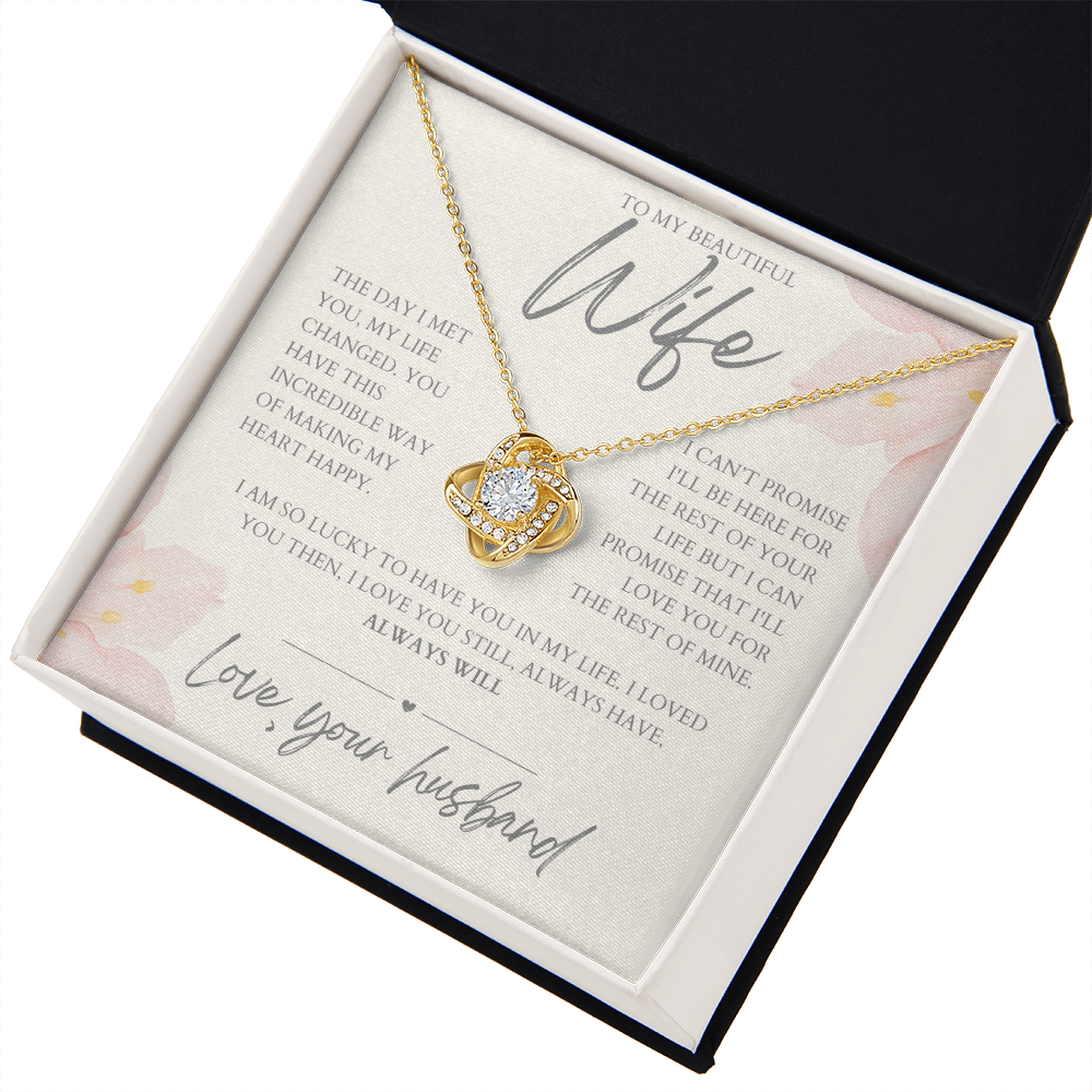 To My Wife - Zirconia Stone Necklace Delicate Rose