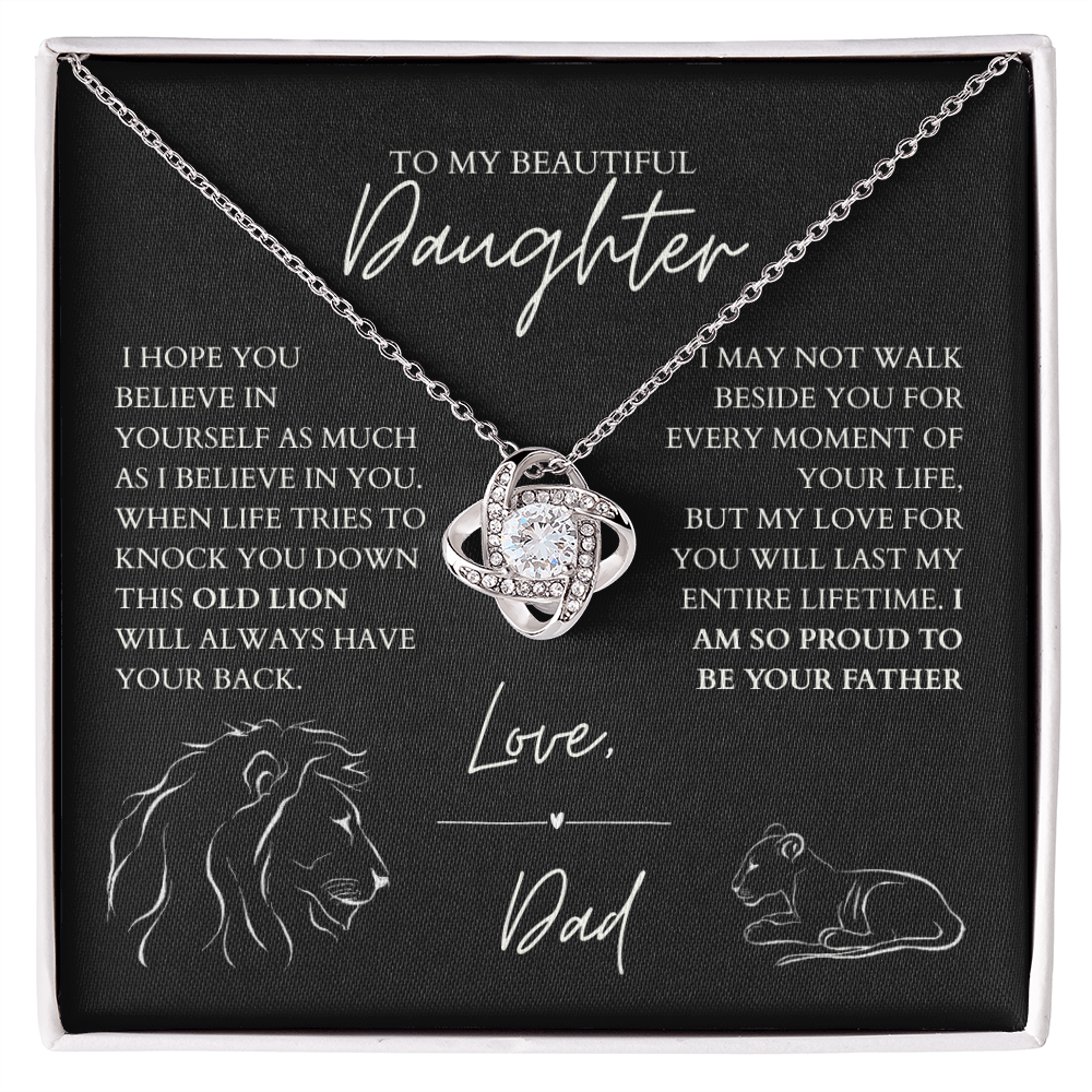To My Daughter - Zirconia Stone Necklace