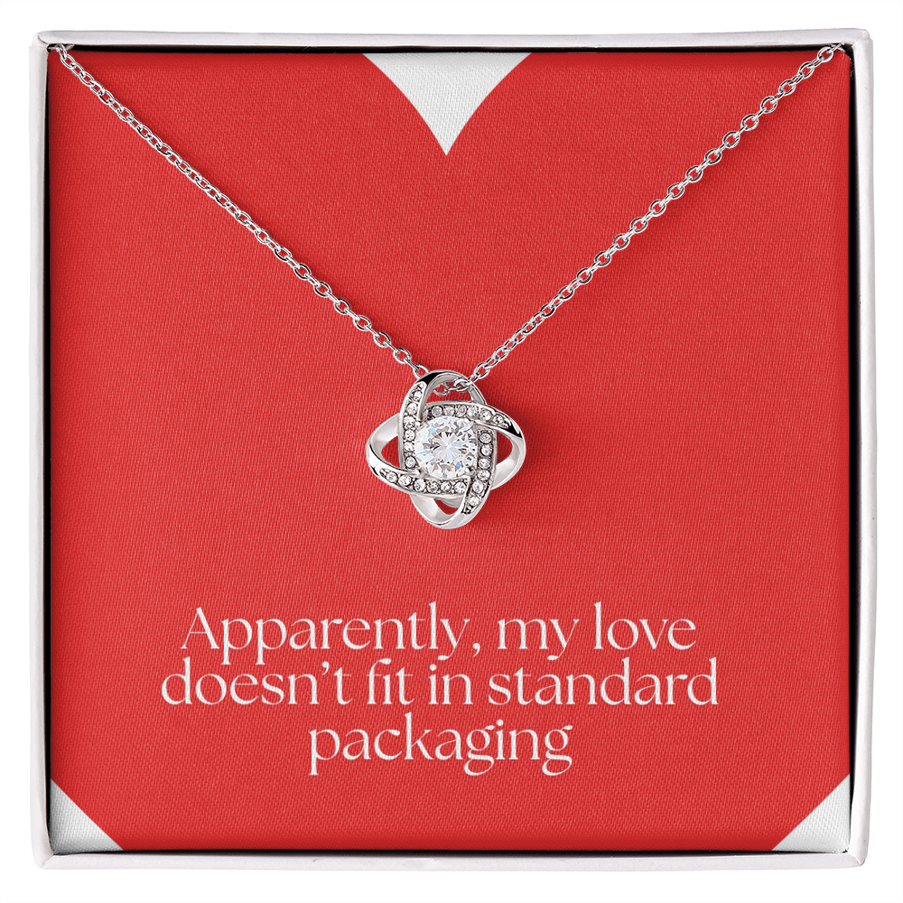 Oversize Heart - Zirconia Stone Necklace Love Doesn`t Fit