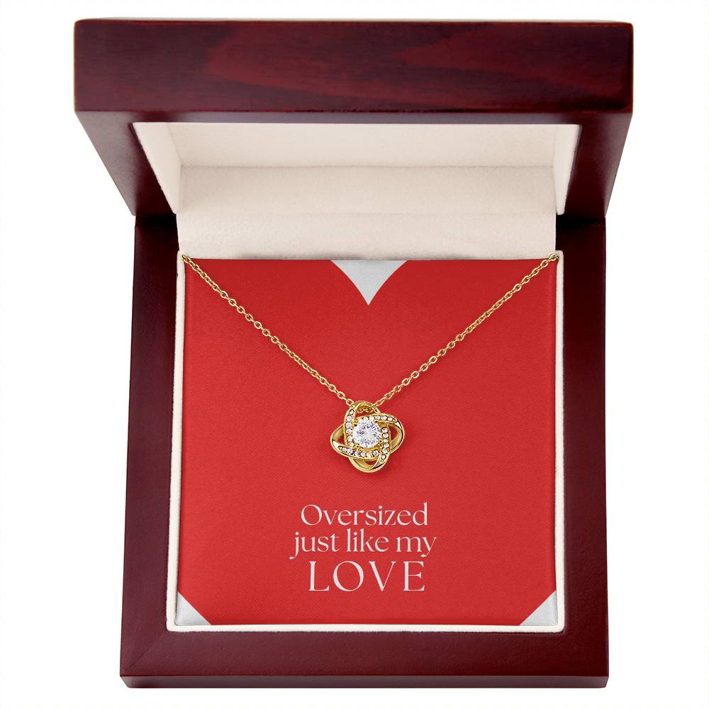 Oversize Heart - Zirconia Stone Necklace Just like My Heart