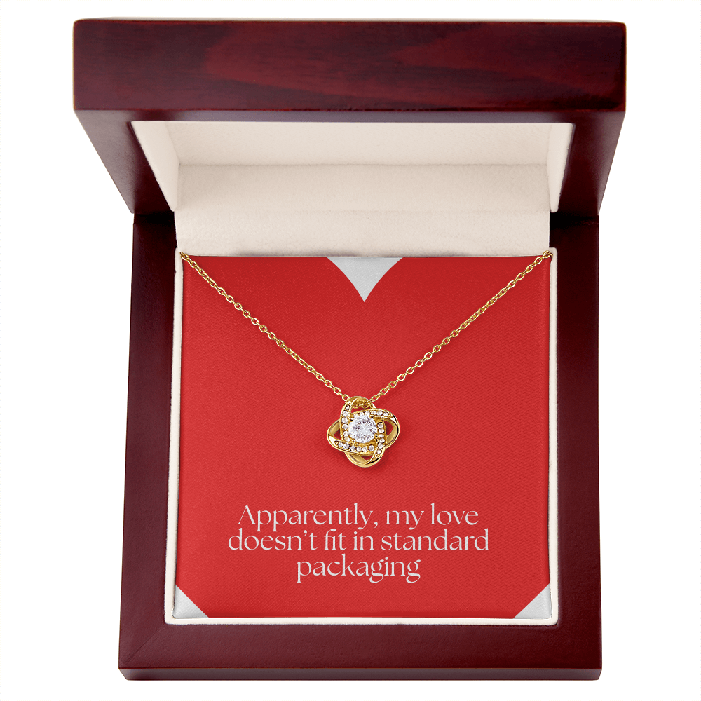 Oversize Heart - Zirconia Stone Necklace Love Doesn`t Fit