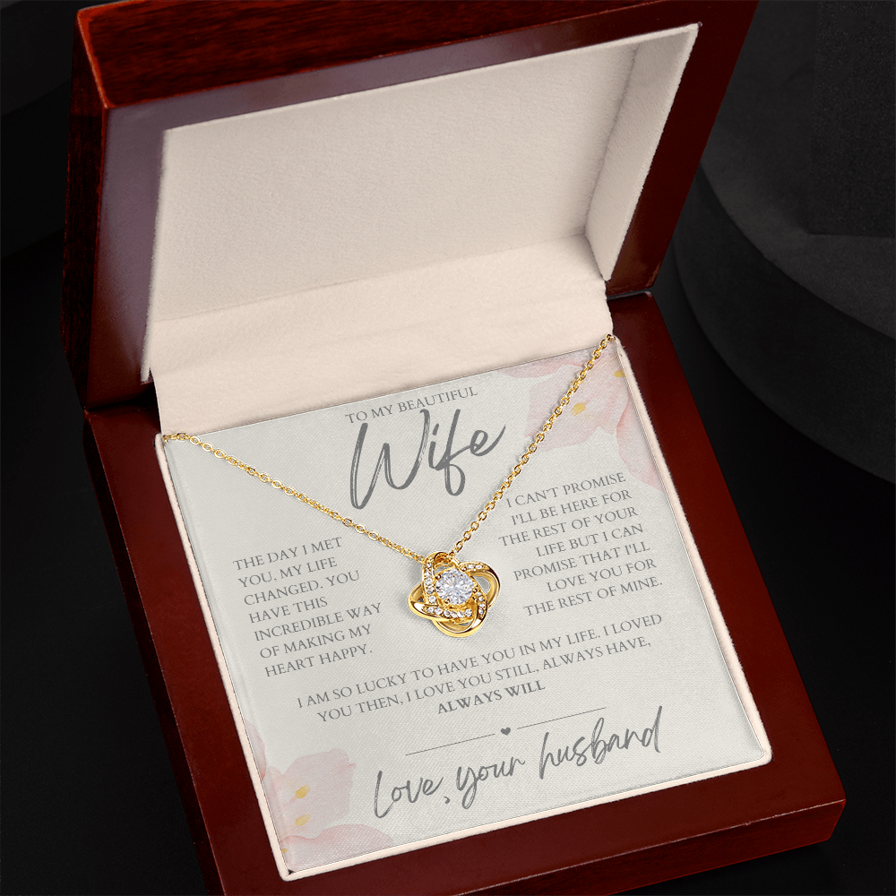 To My Wife - Zirconia Stone Necklace Delicate Rose