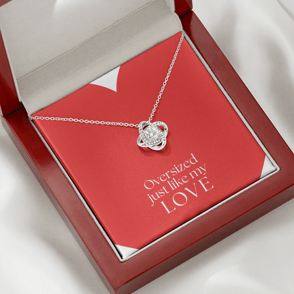 Oversize Heart - Zirconia Stone Necklace Just like My Heart