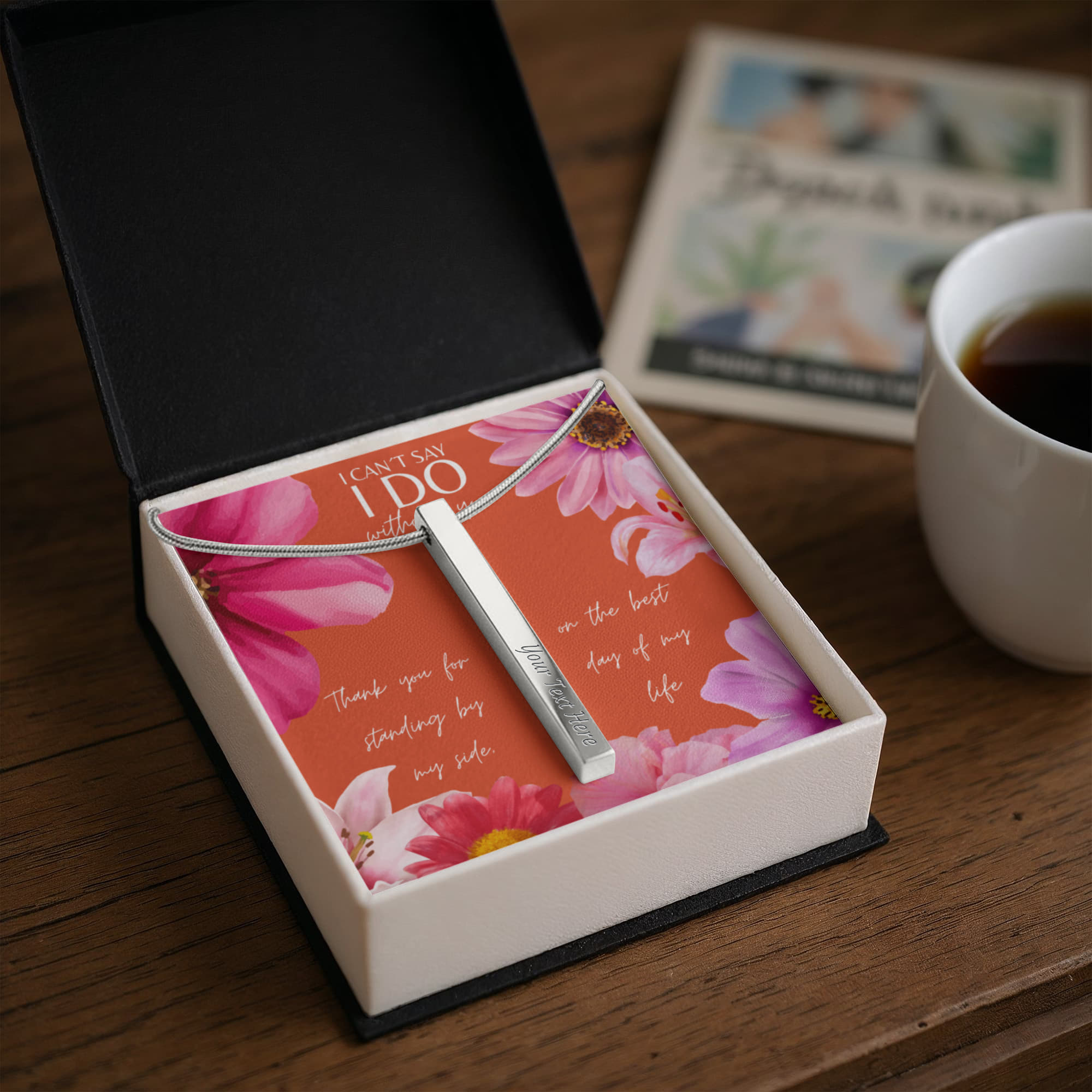 Personalized Bridesmaid 4-Sided Bar Necklace 02