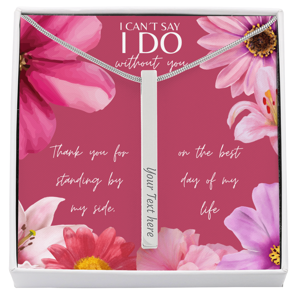 Personalized Bridesmaid 4-Sided Bar Necklace 05