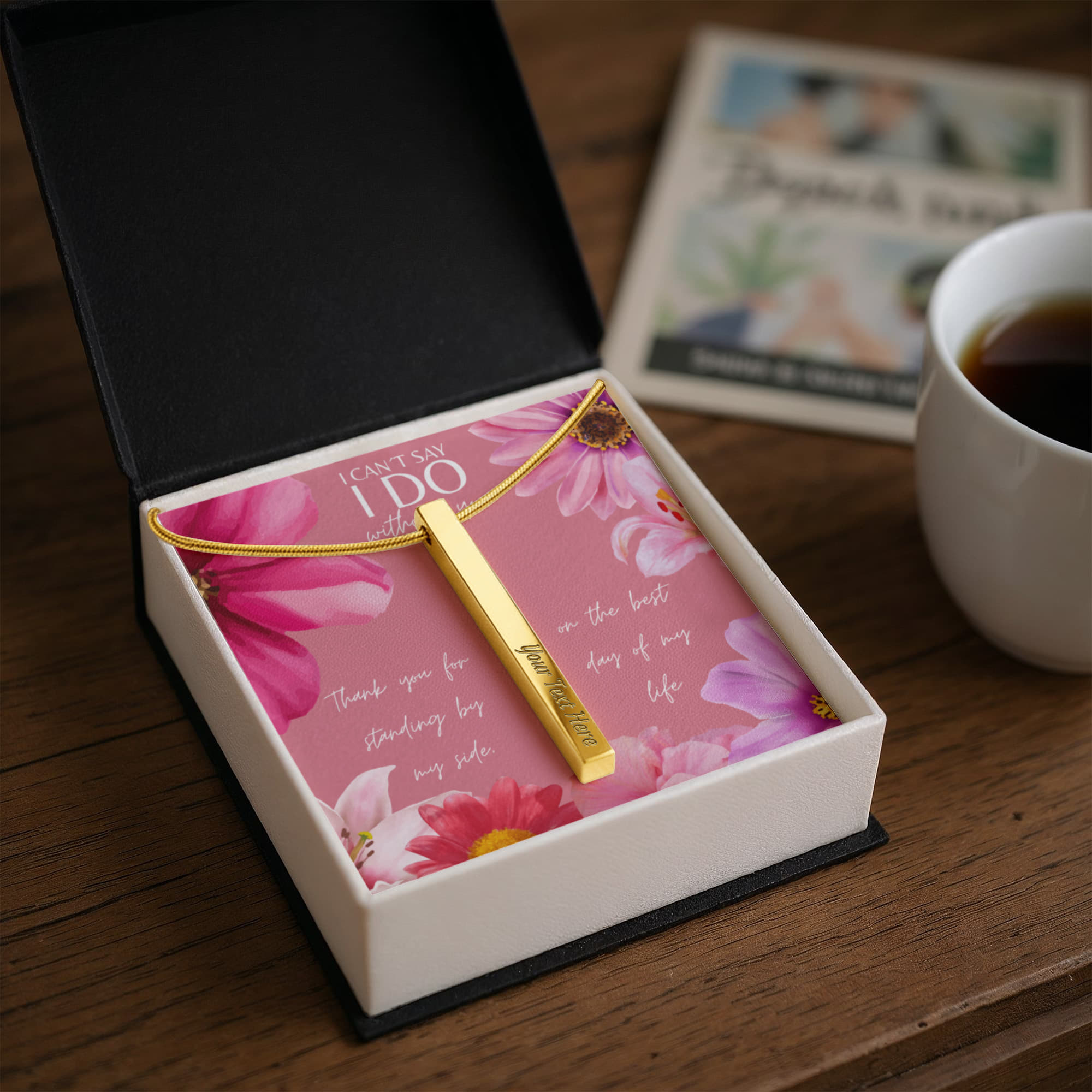 Personalized Bridesmaid 4-Sided Bar Necklace 03