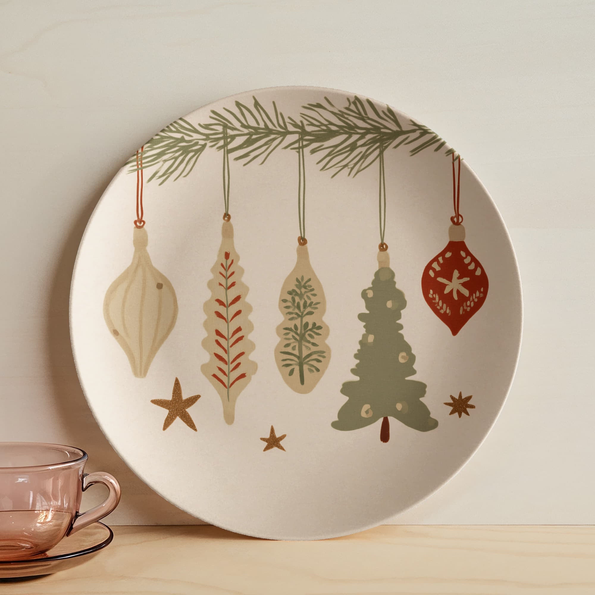 Christmas Ornaments Plate