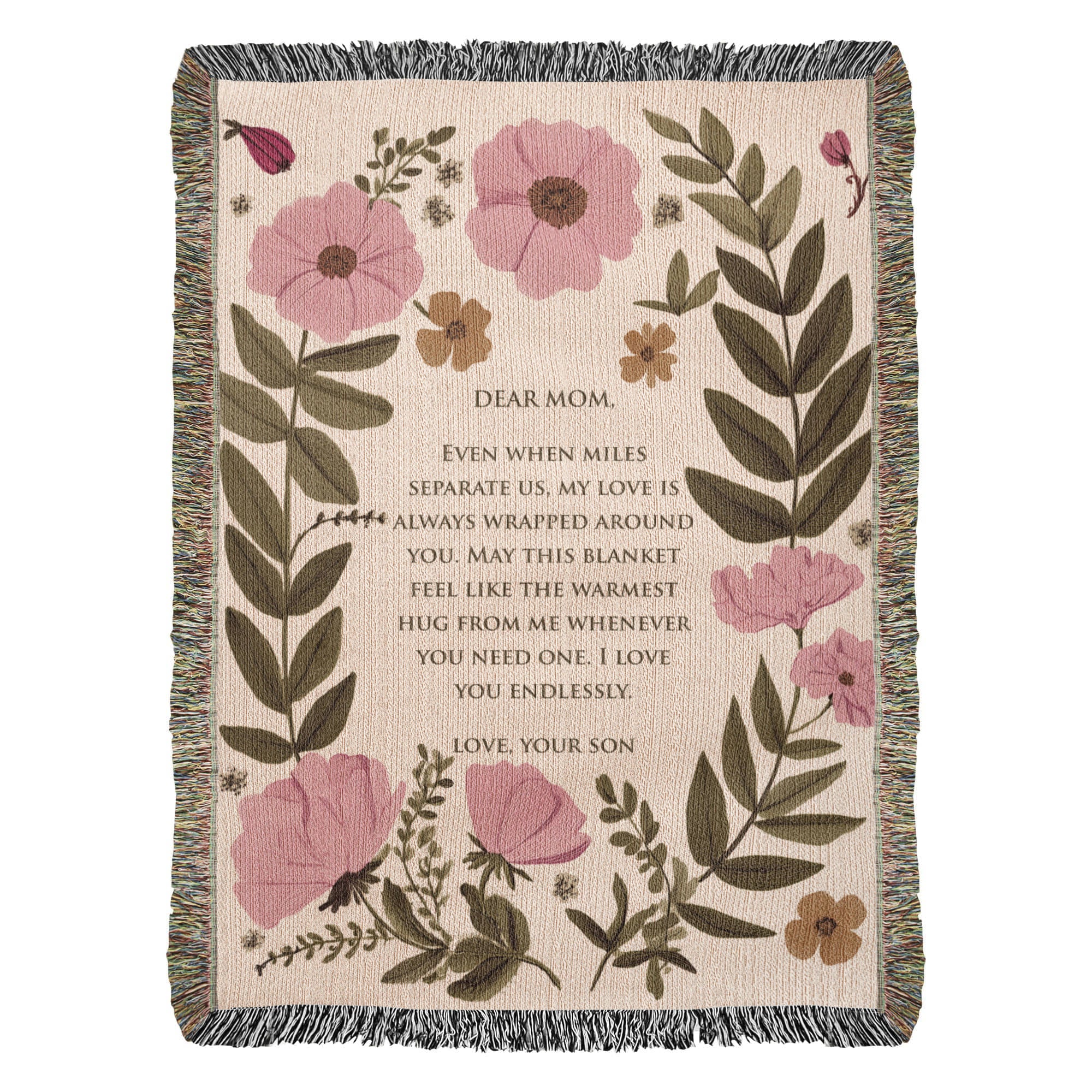 Dear Mom Heirloom Woven Blanket
