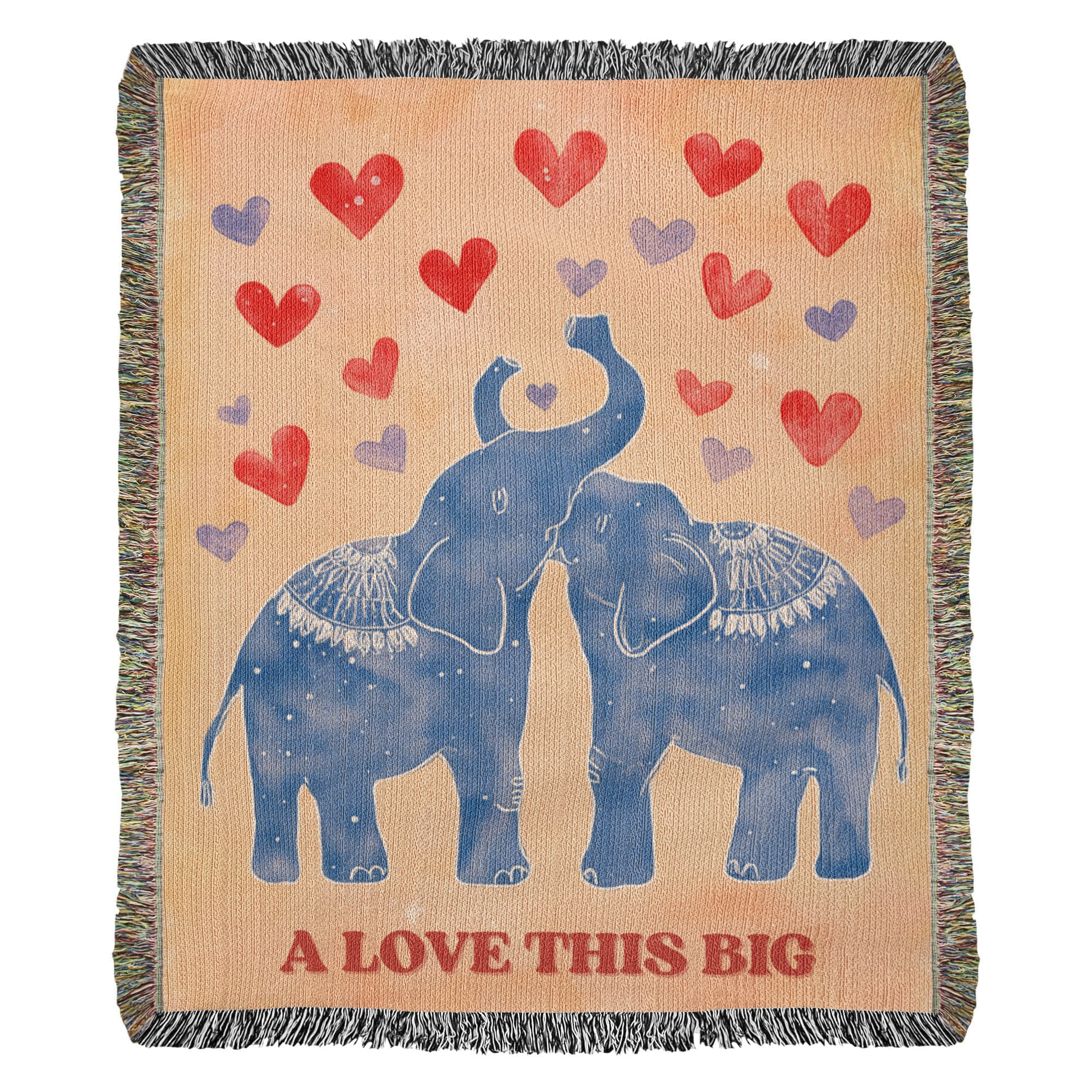 Hairloom Blanket Elephant in love