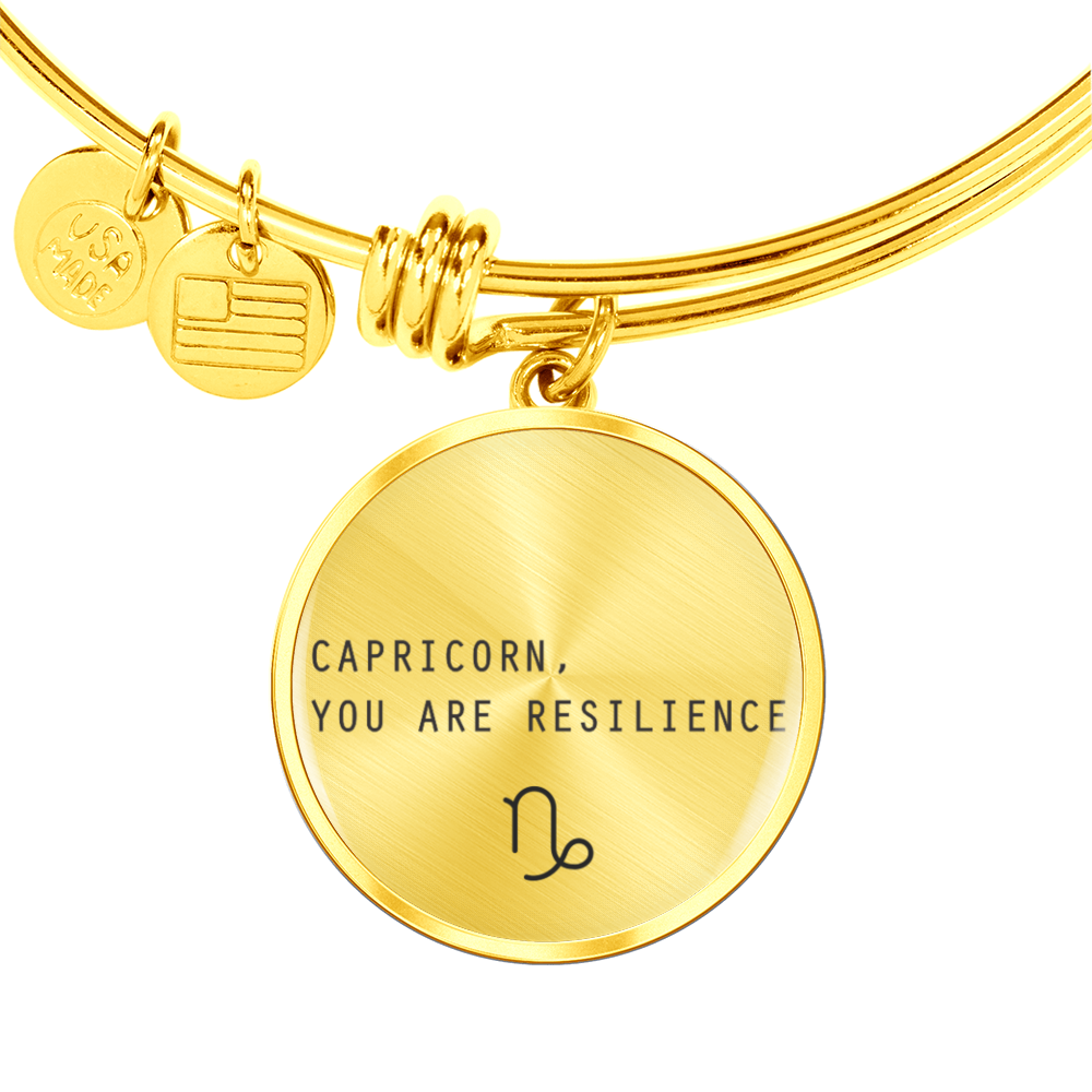 Engraved Minimalist Capricorn Zodiac Bracelet