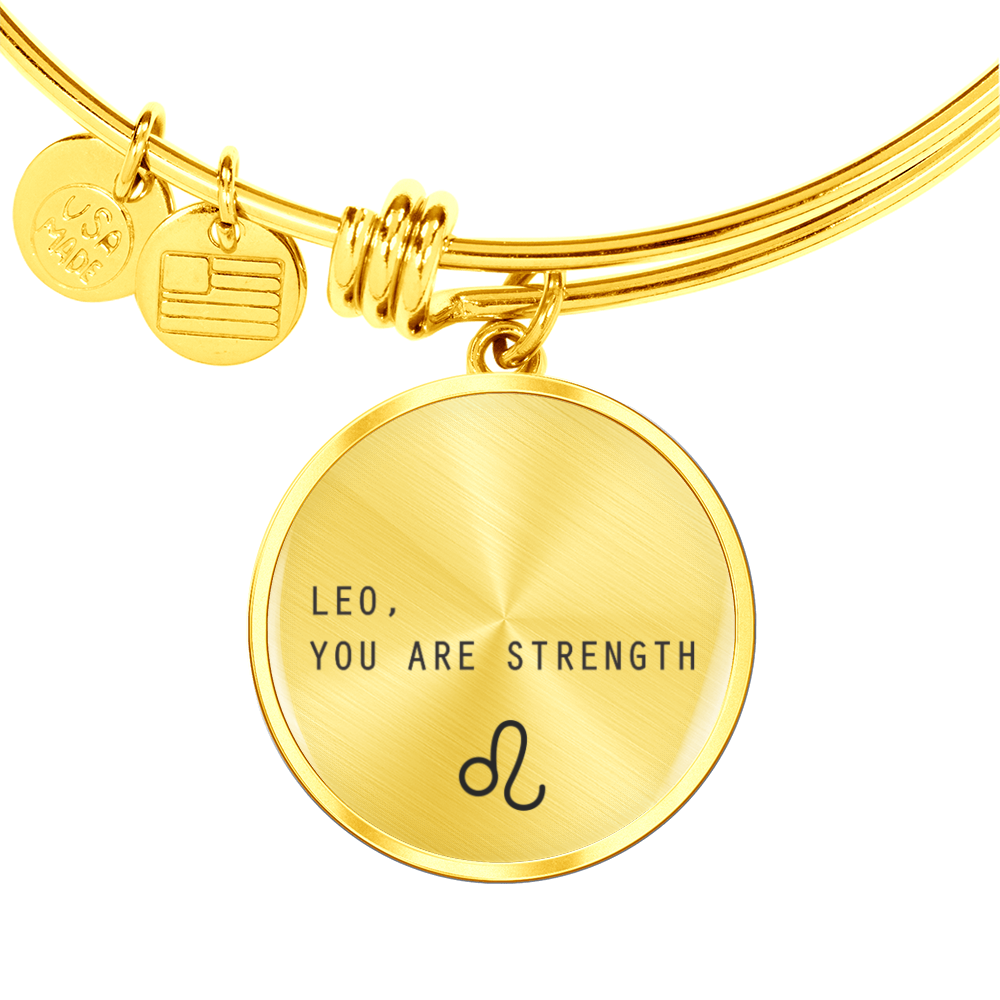 Engraved Minimalist Leo Zodiac Bracelet