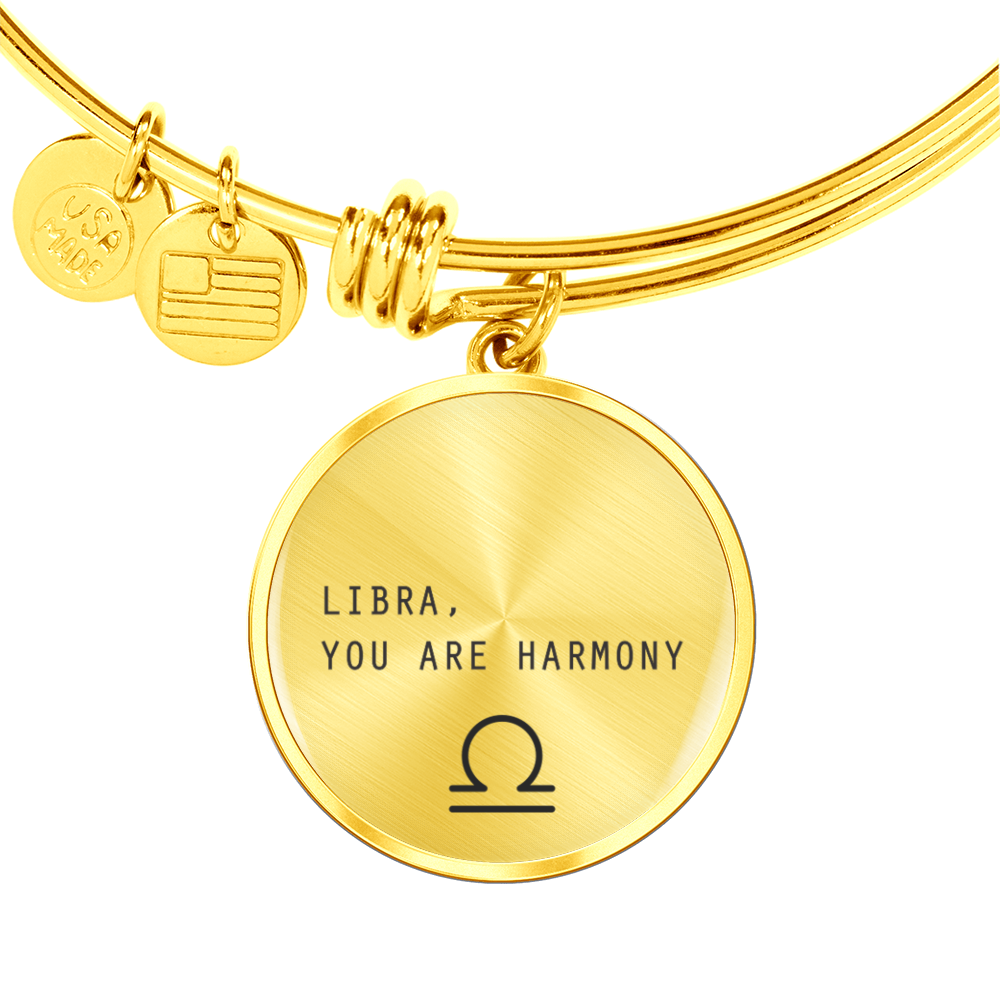 Engraved Minimalist Libra Zodiac Bracelet