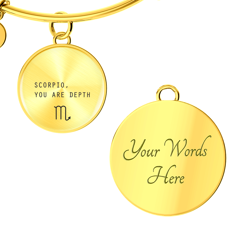 Engraved Minimalist Scorpio Zodiac Bracelet