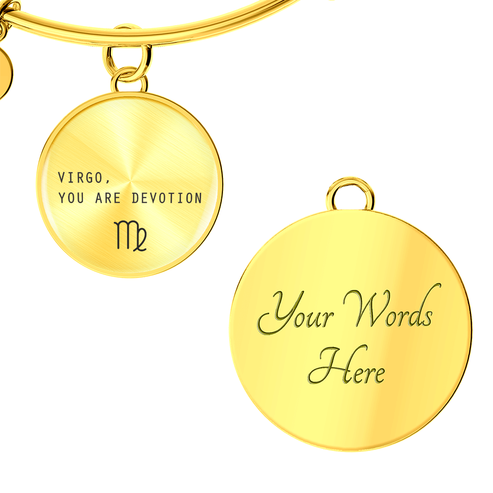 Engraved Minimalist Virgo Zodiac Bracelet