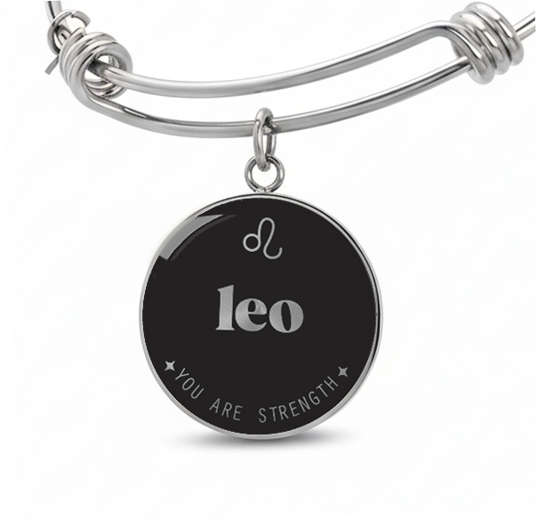 Engraved Steel Gemini Zodiac Bracelet