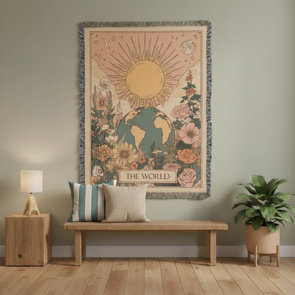 The World Tarot Heirloom Woven Blanket