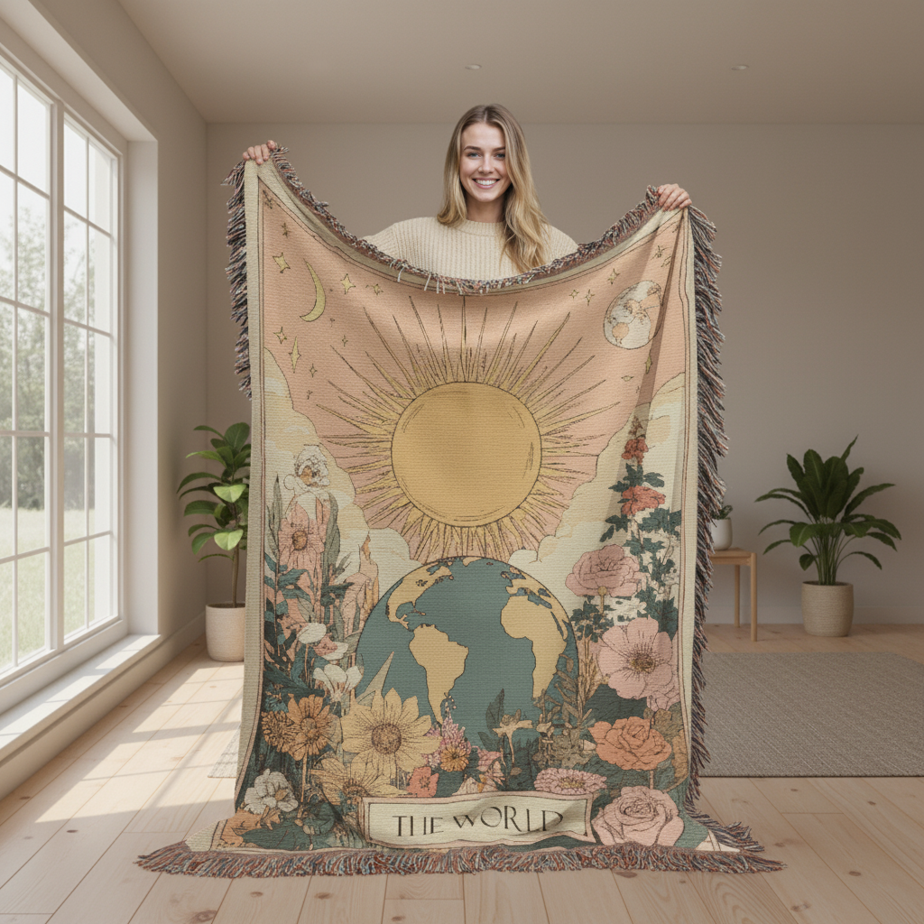 The World Tarot Heirloom Woven Blanket