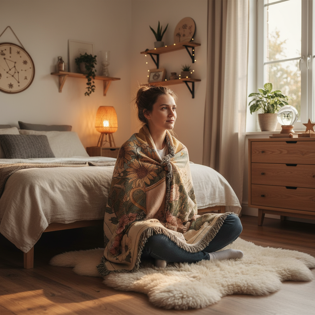 The Sun Flower Tarot Heirloom Woven Blanket