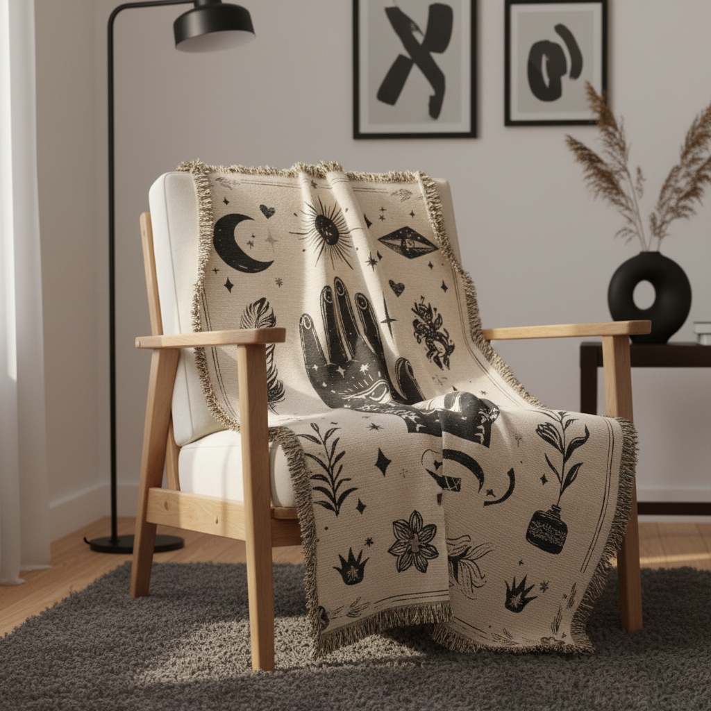 The Mystic Hand Hairloom Woven Blanket