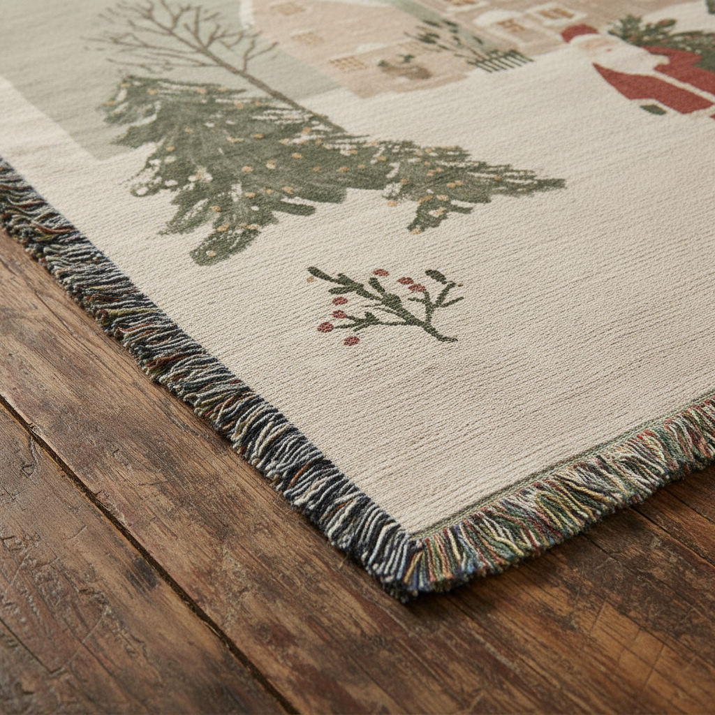 The Christmas Village Woven Blanket