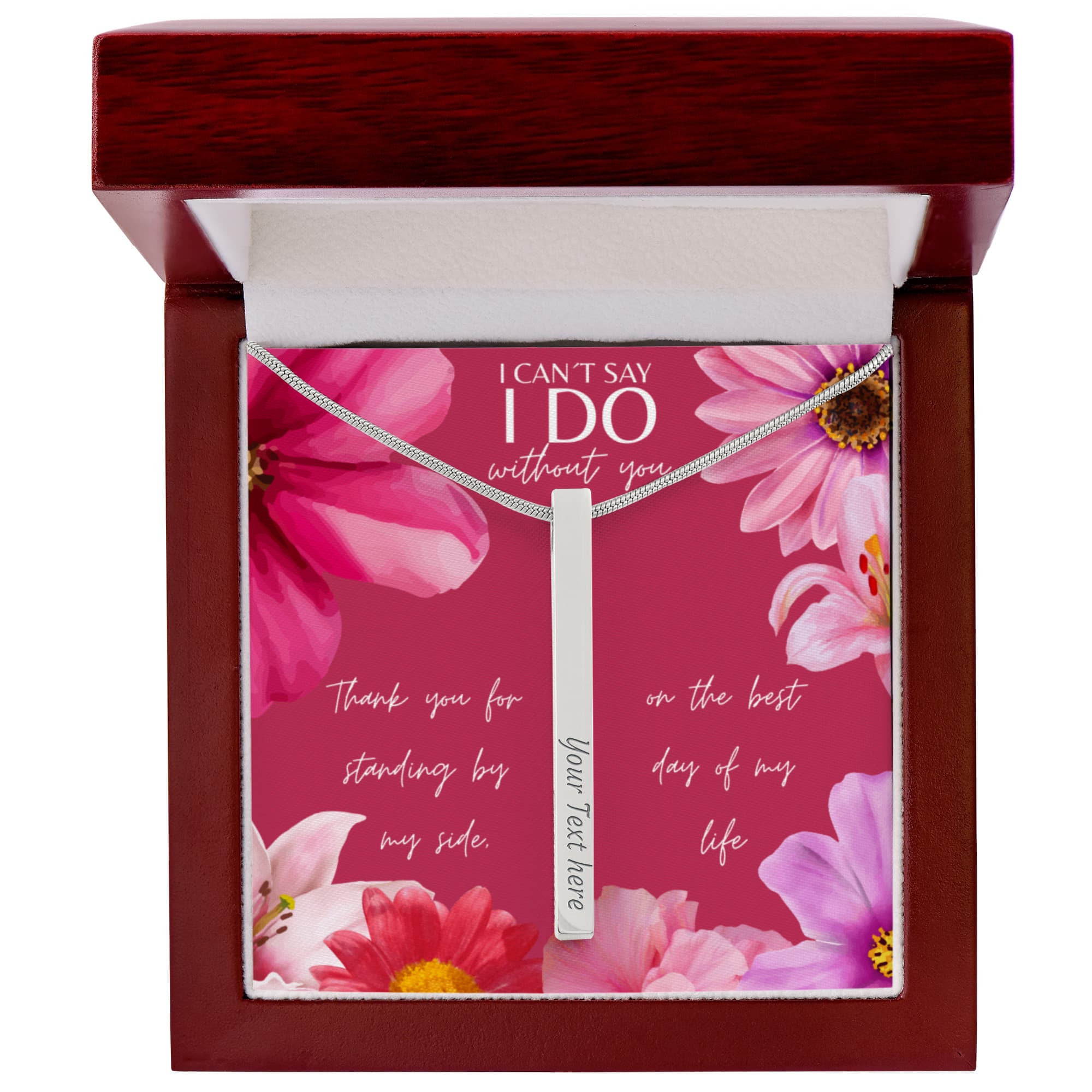 Personalized Bridesmaid 4-Sided Bar Necklace 05