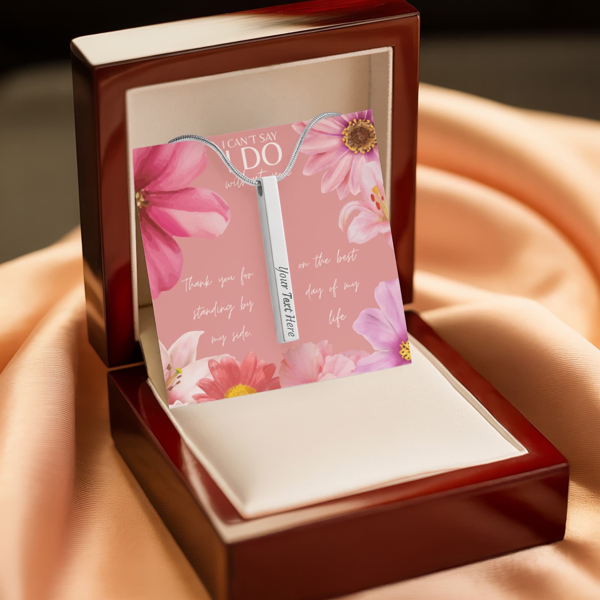 Personalized Bridesmaid 4-Sided Bar Necklace 03
