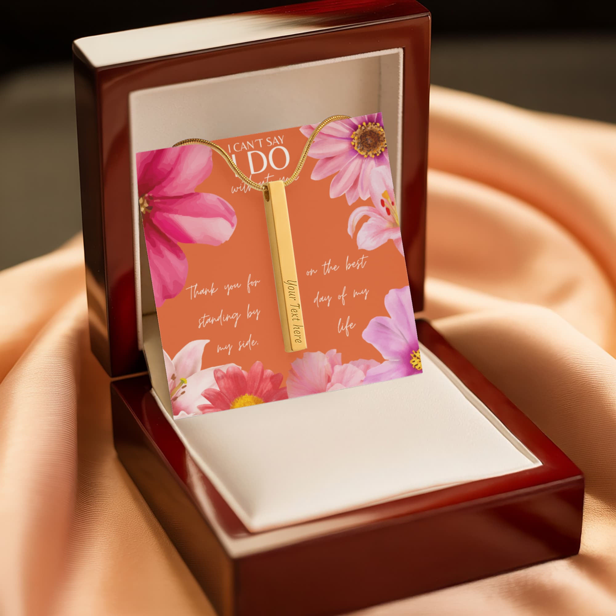 Personalized Bridesmaid 4-Sided Bar Necklace 02