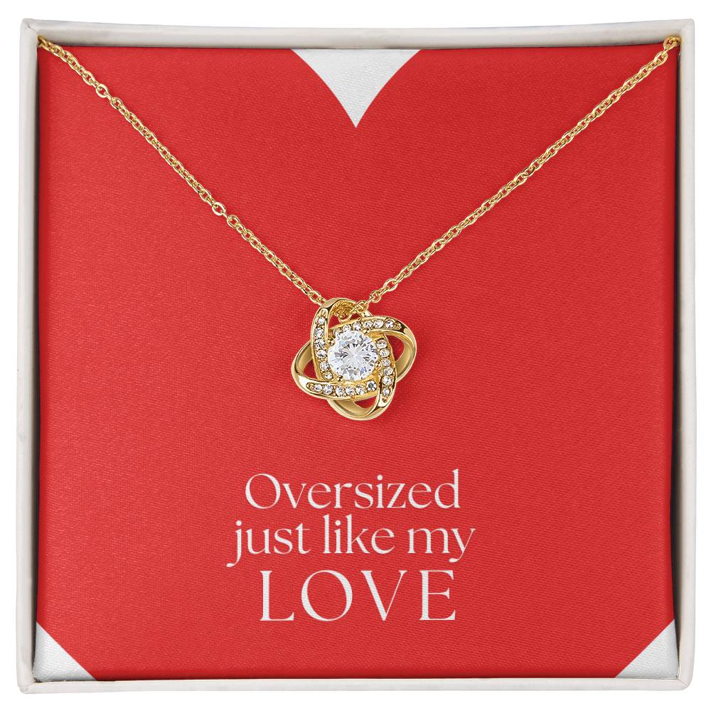 Oversize Heart - Zirconia Stone Necklace Just like My Heart