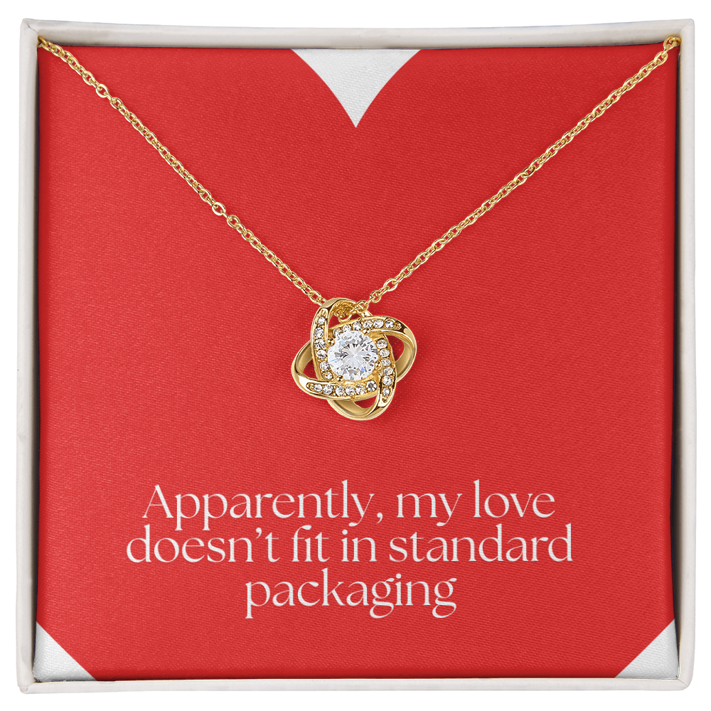 Oversize Heart - Zirconia Stone Necklace Love Doesn`t Fit