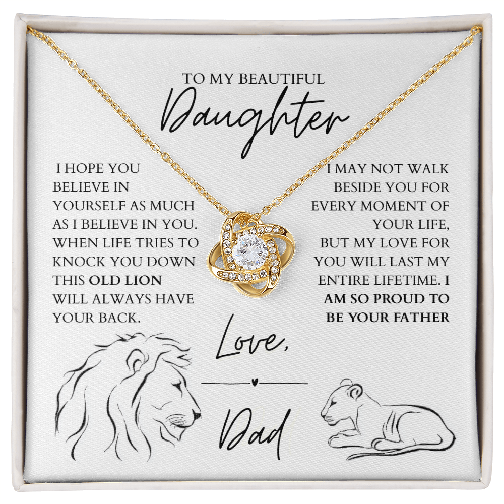To My Daughter - Zirconia Stone Necklace White