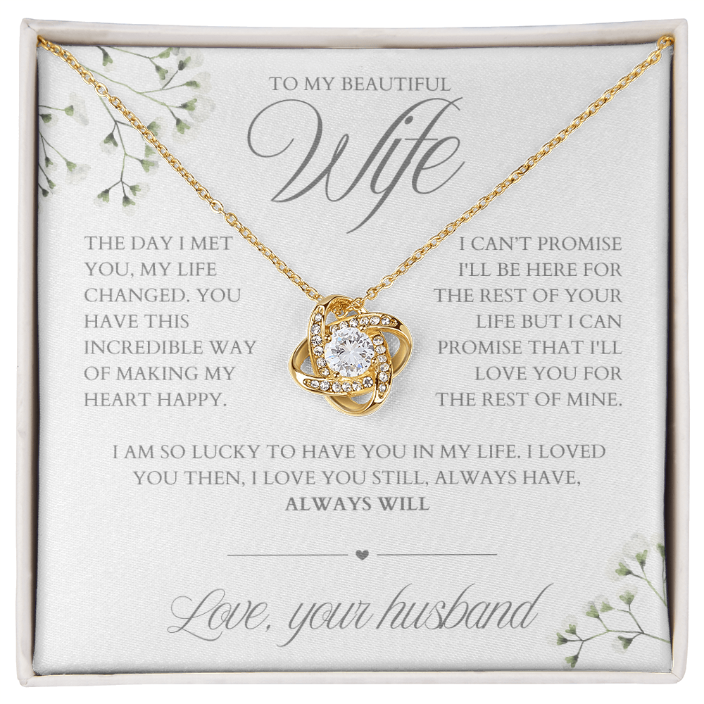 To My Wife - Zirconia Stone Necklace Delicate