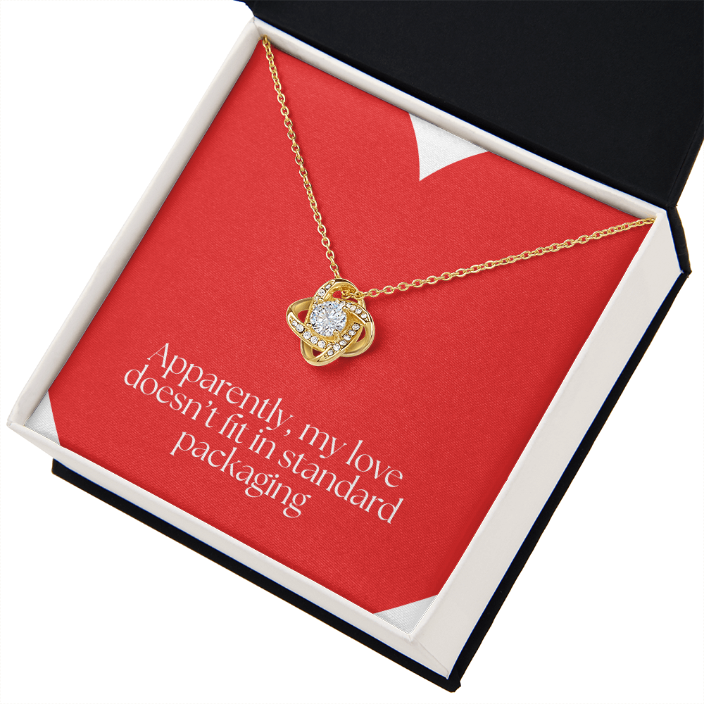 Oversize Heart - Zirconia Stone Necklace Love Doesn`t Fit