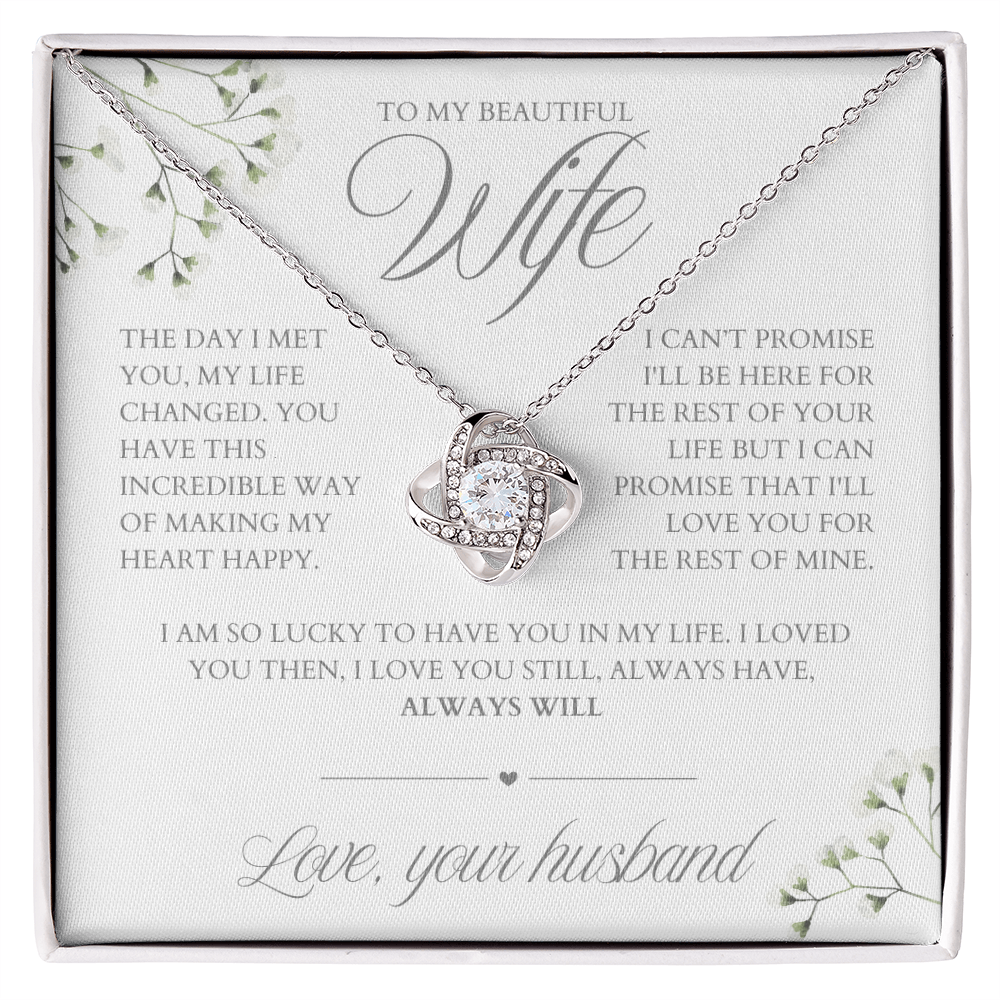 To My Wife - Zirconia Stone Necklace Delicate