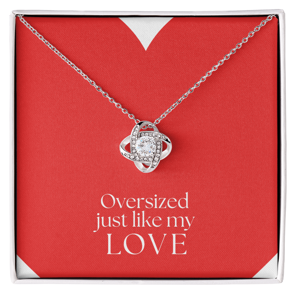 Oversize Heart - Zirconia Stone Necklace Just like My Heart
