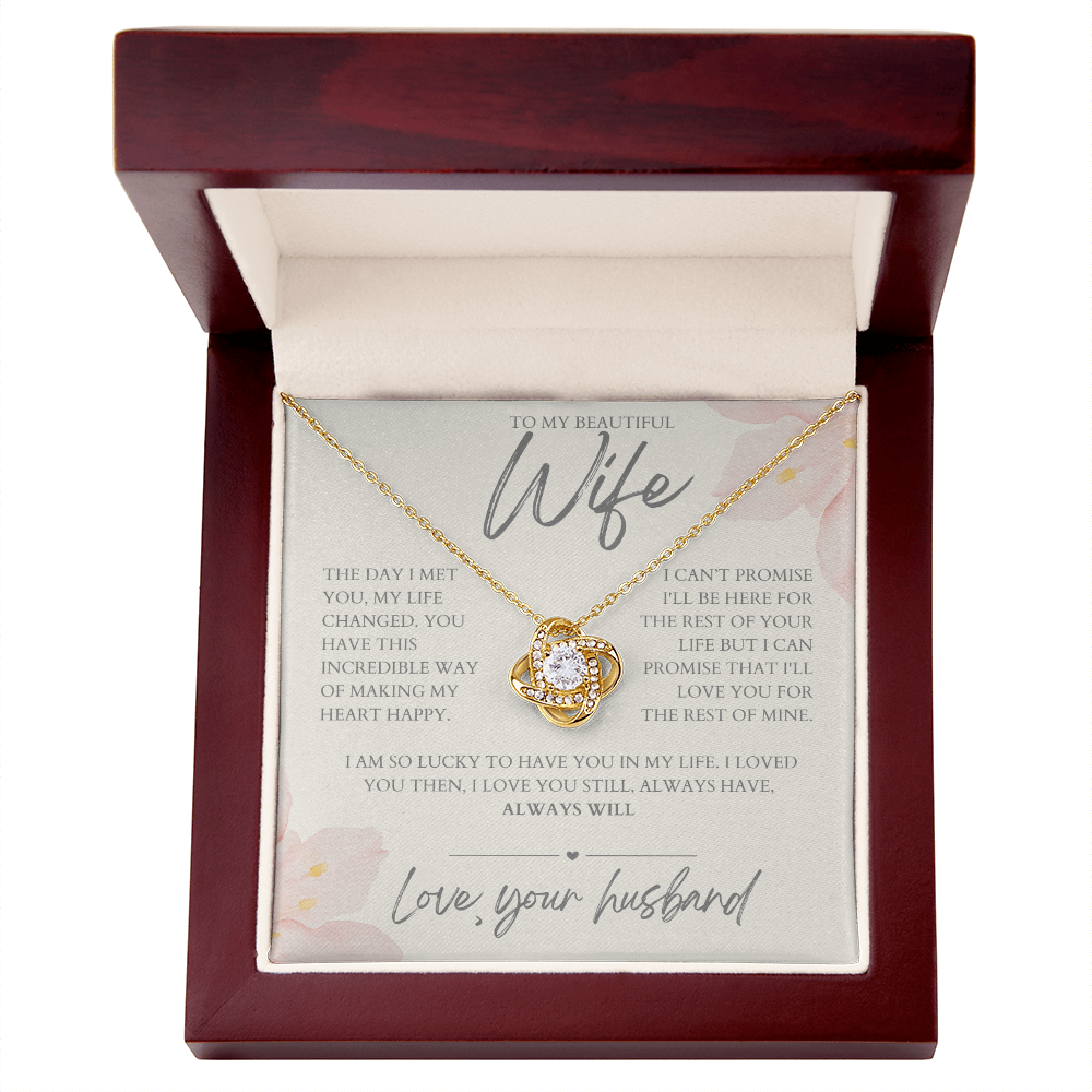 To My Wife - Zirconia Stone Necklace Delicate Rose