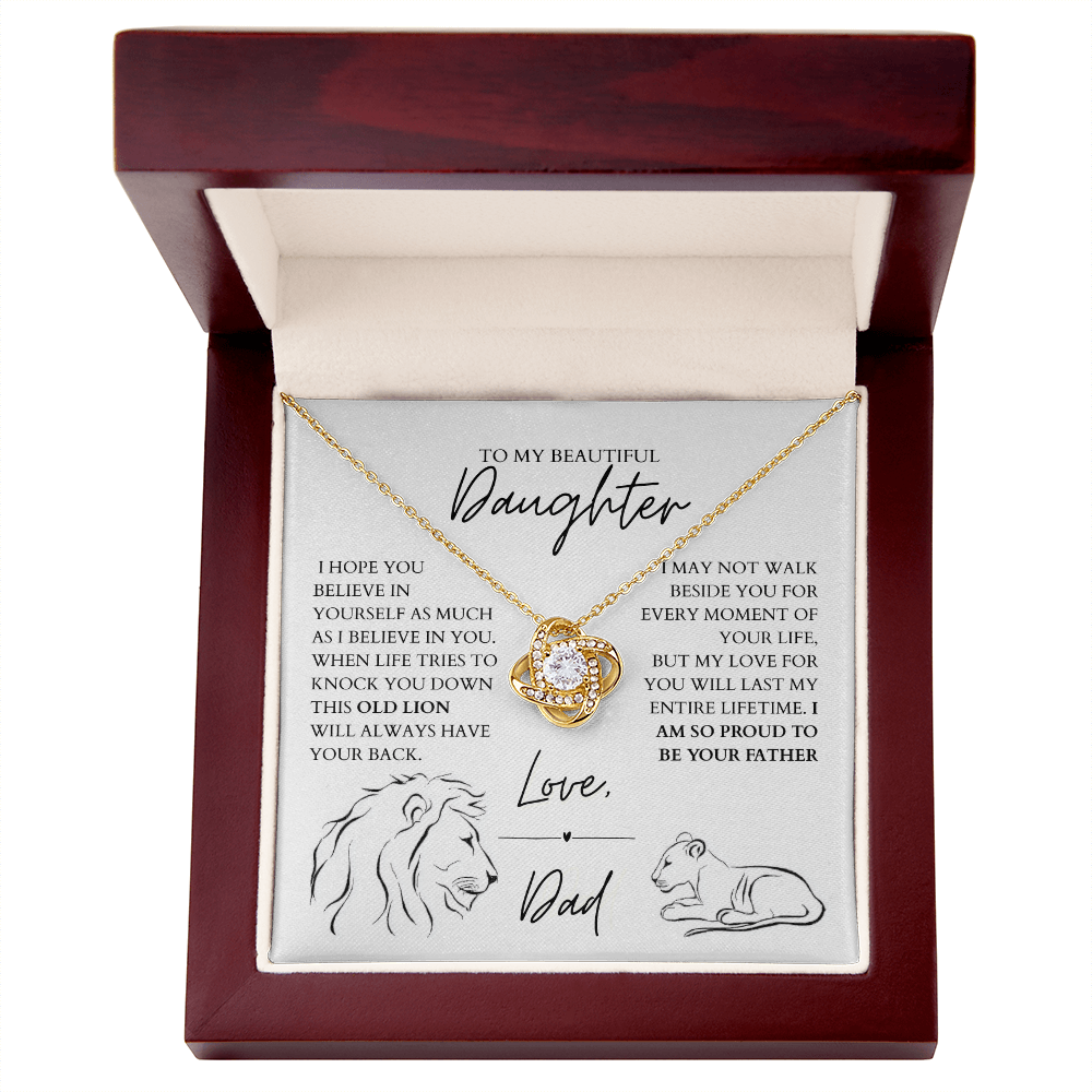 To My Daughter - Zirconia Stone Necklace White