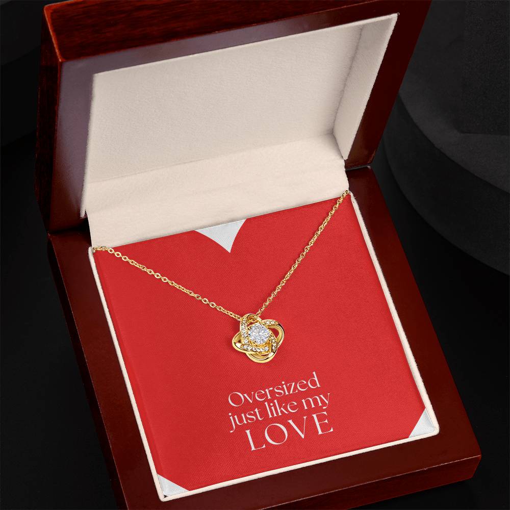 Oversize Heart - Zirconia Stone Necklace Just like My Heart