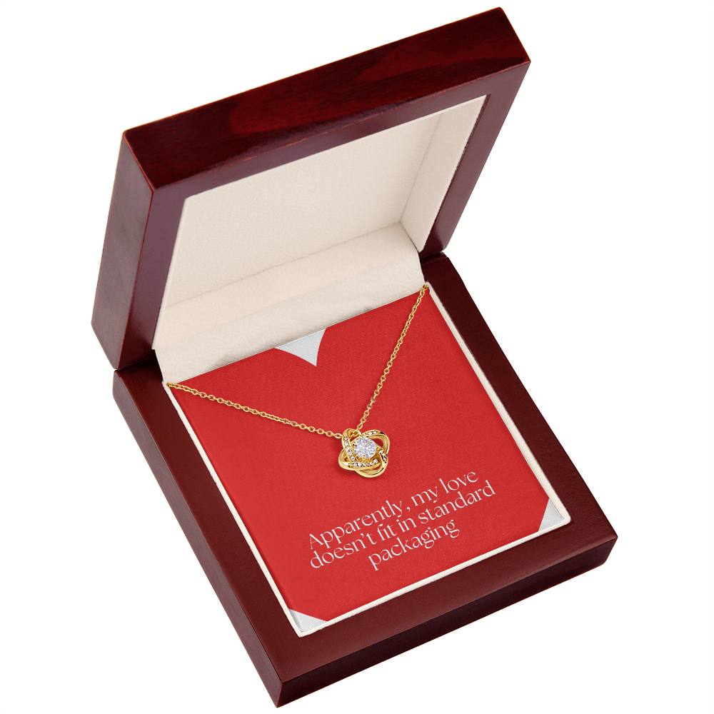 Oversize Heart - Zirconia Stone Necklace Love Doesn`t Fit