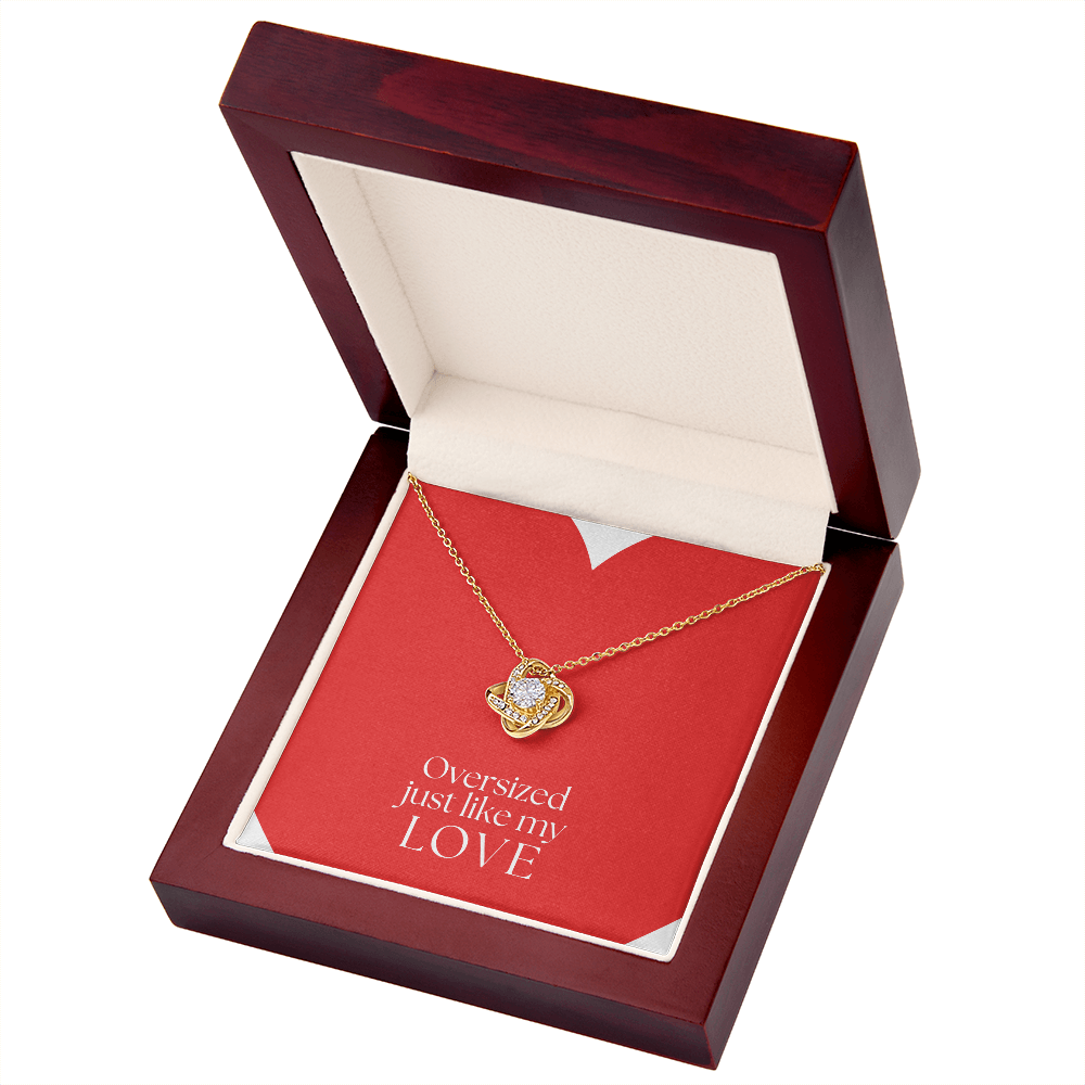 Oversize Heart - Zirconia Stone Necklace Just like My Heart