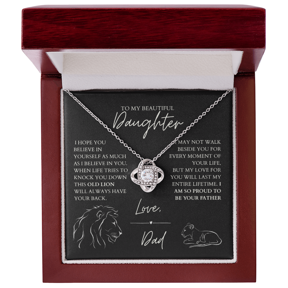 To My Daughter - Zirconia Stone Necklace