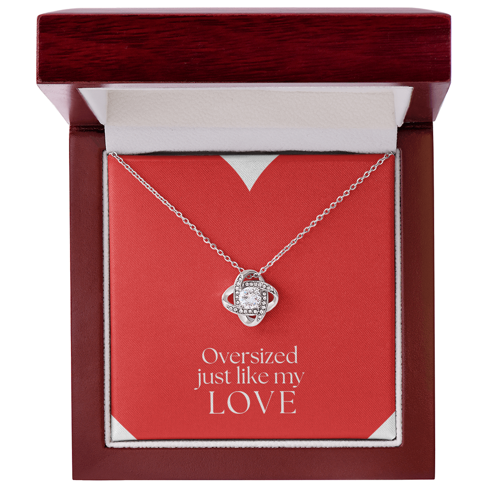 Oversize Heart - Zirconia Stone Necklace Just like My Heart